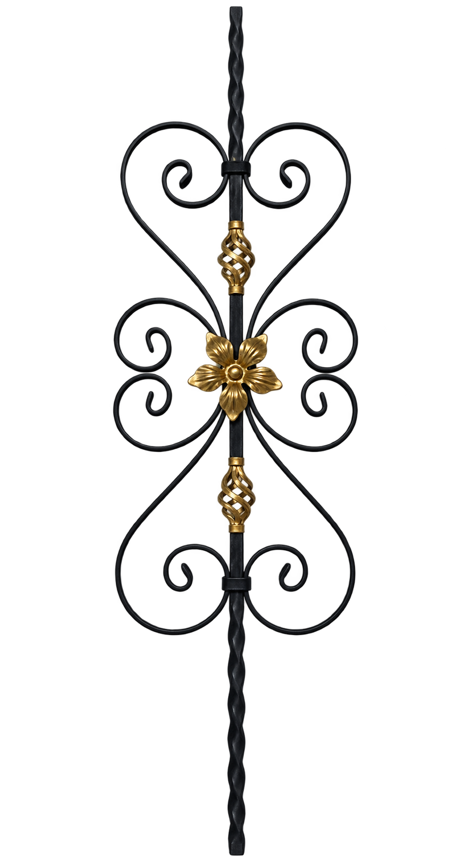 Aplique ornamental con piñas redondas y flor central