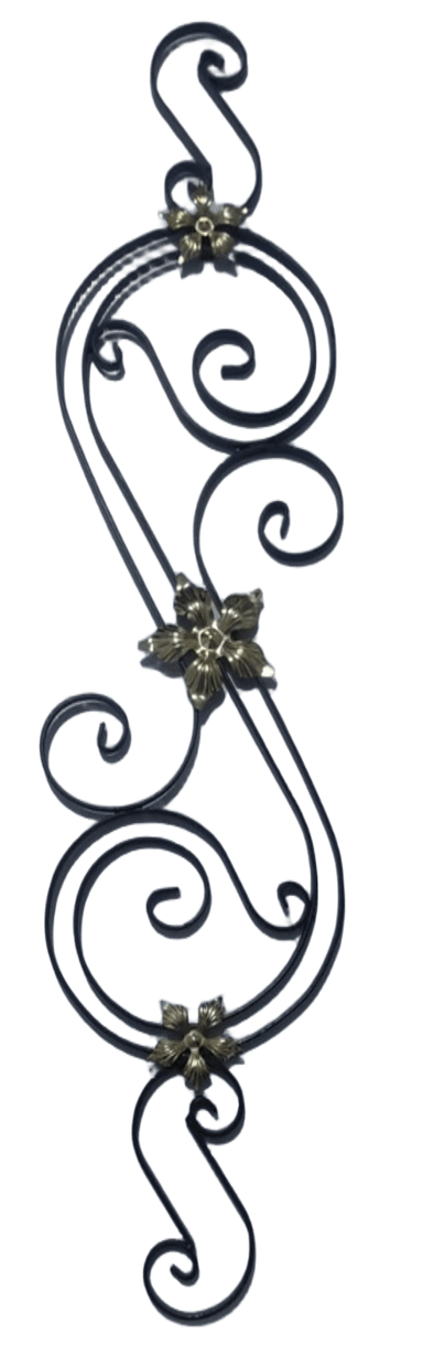 Doble ese ornamental con tres flores